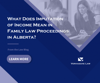 What does imputation of income mean in family law proceedings in Alberta