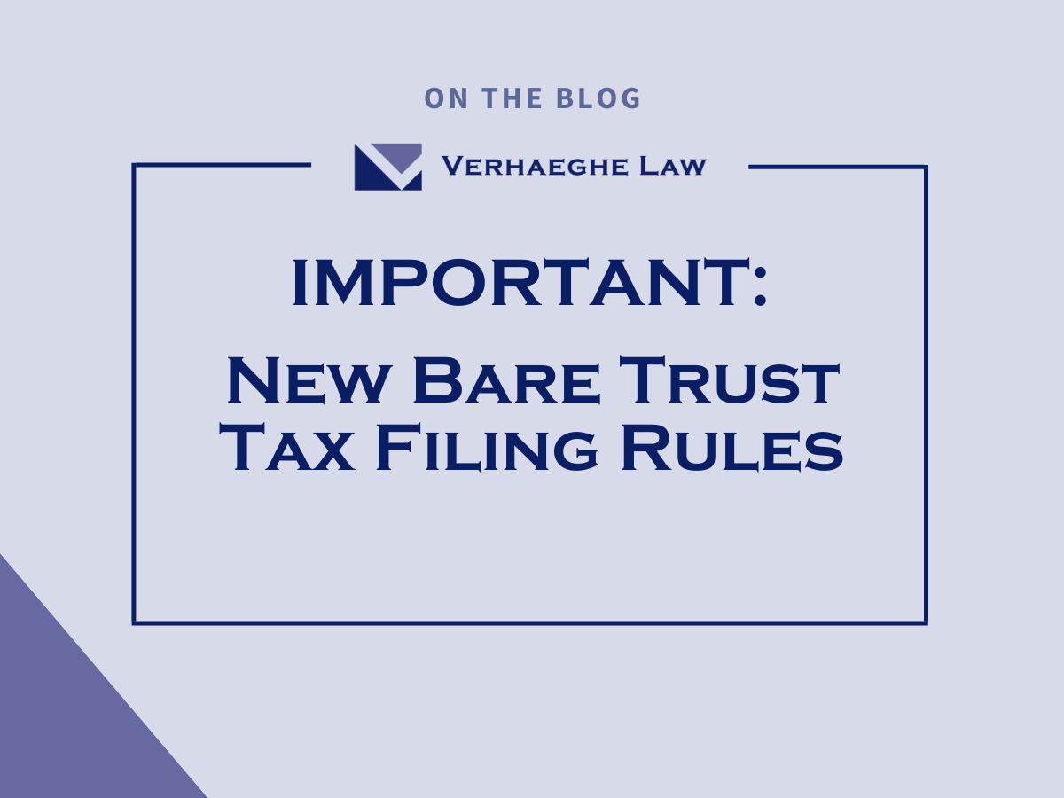 New Bare Trust Tax Filing Rules